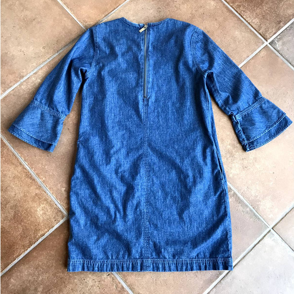 Gap Denim Shift Dress with Bell Sleeves size S - Picture 2 of 7